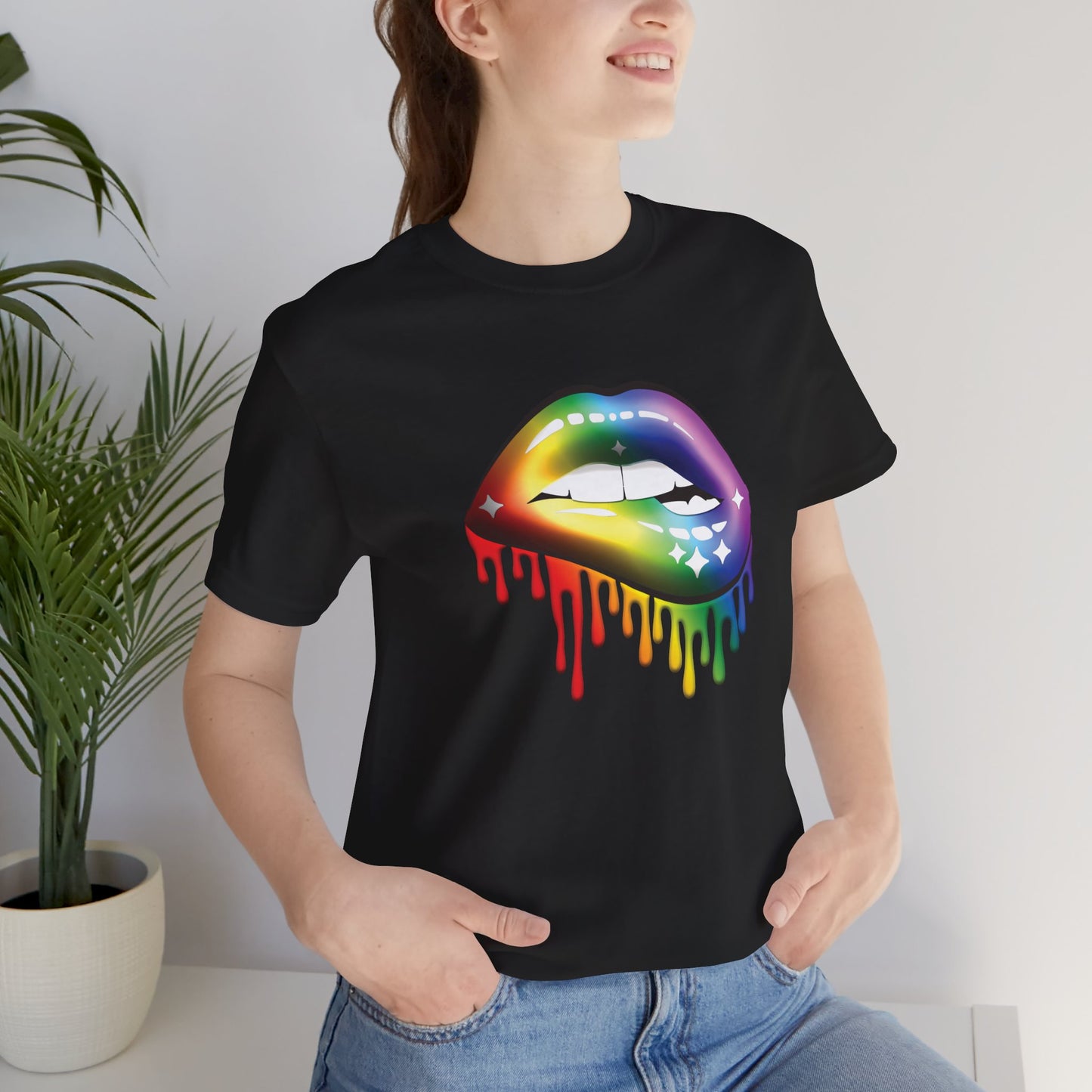 Rainbow Drip Lips T-Shirt — Pride Graphic Tee