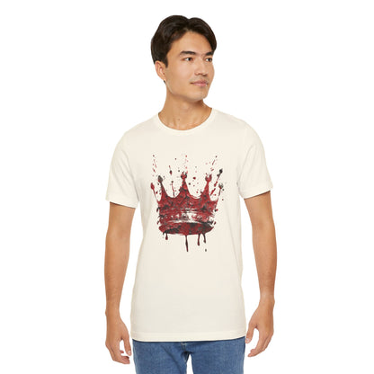 Weathered Kingdom T-Shirt — Watercolor Drip King Crown Graphic Tee