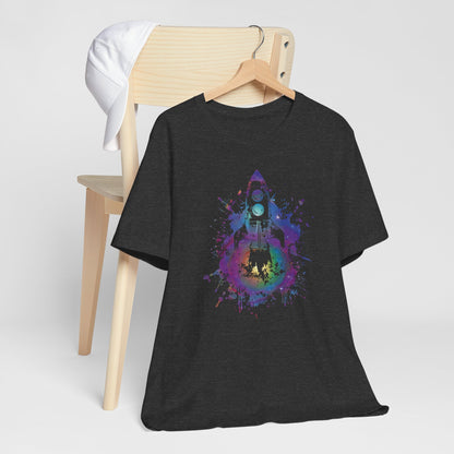 Rocket Ship T-Shirt — Colorful Space Launch Graphic Tee