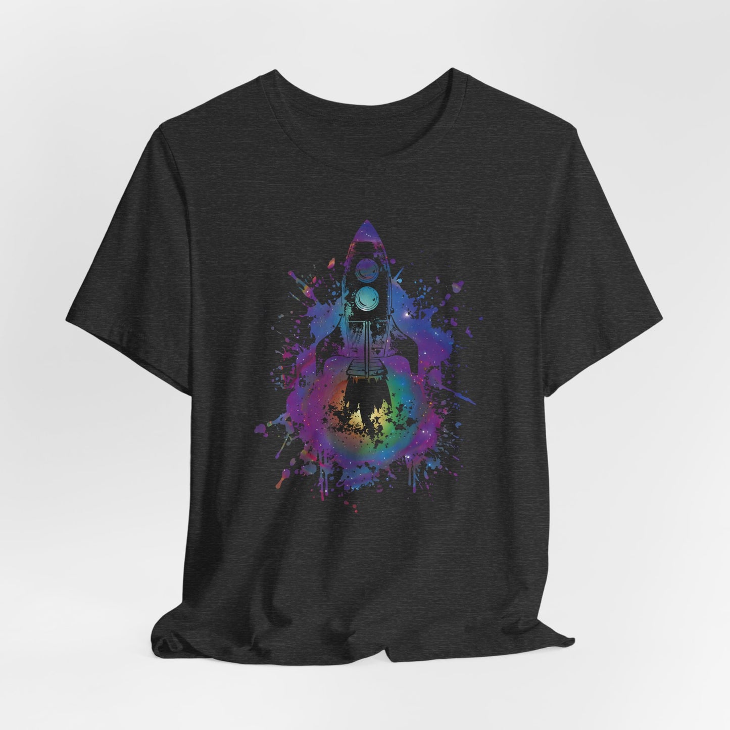 Rocket Ship T-Shirt — Colorful Space Launch Graphic Tee
