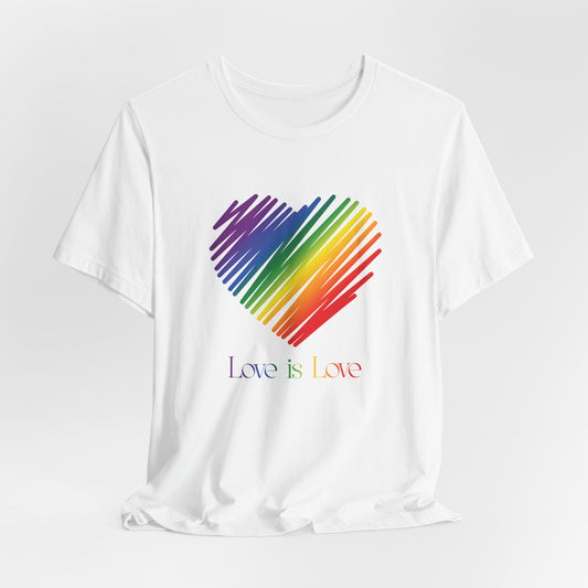 Rainbow Heart Tee — "Love is Love" Pride T-Shirt