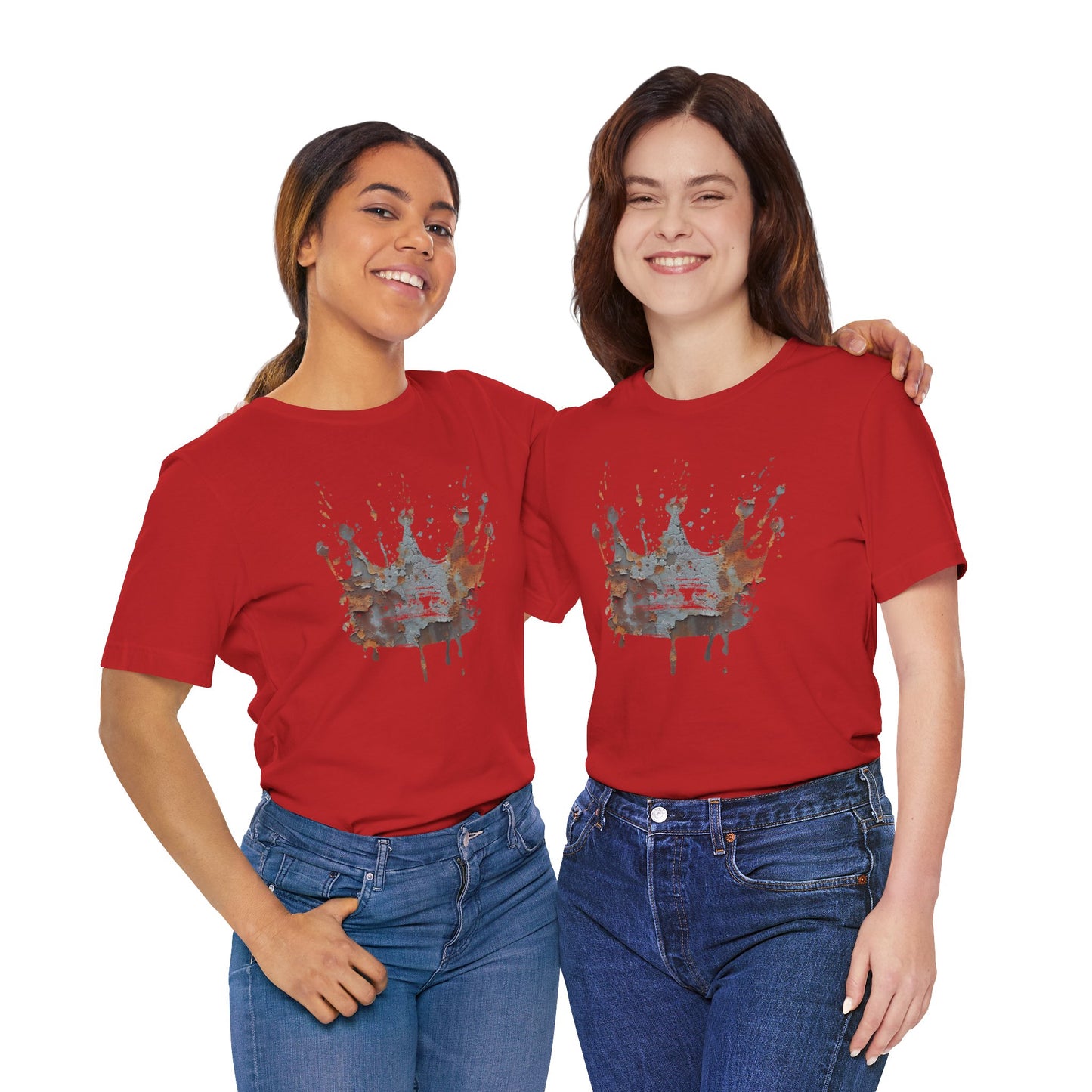 Weathered Kingdom T-Shirt — Watercolor Drip King Crown Graphic Tee