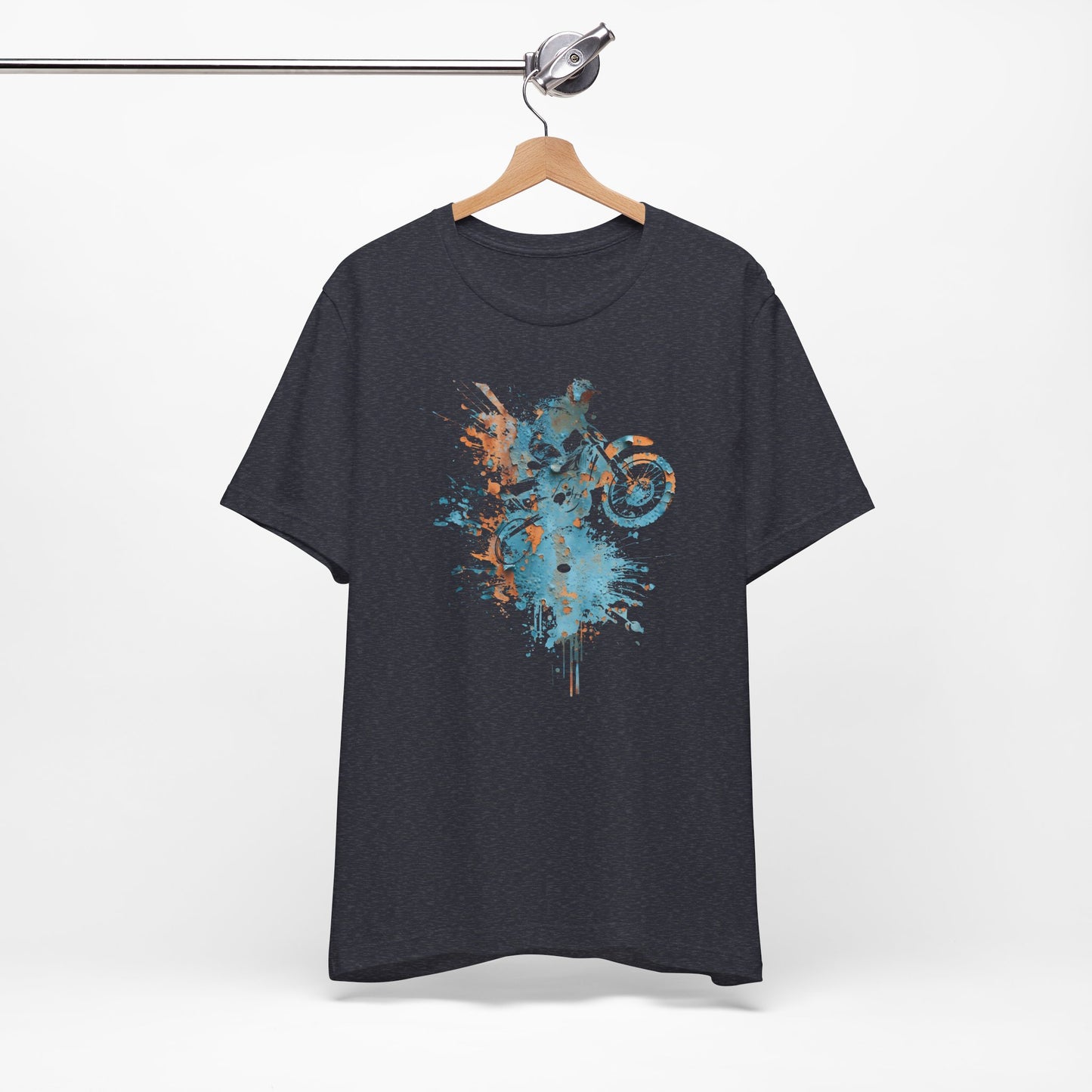 Motocross Splash Graphic Tee — Dirt Bike Rider Art T-Shirt