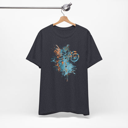 Motocross Splash Graphic Tee — Dirt Bike Rider Art T-Shirt