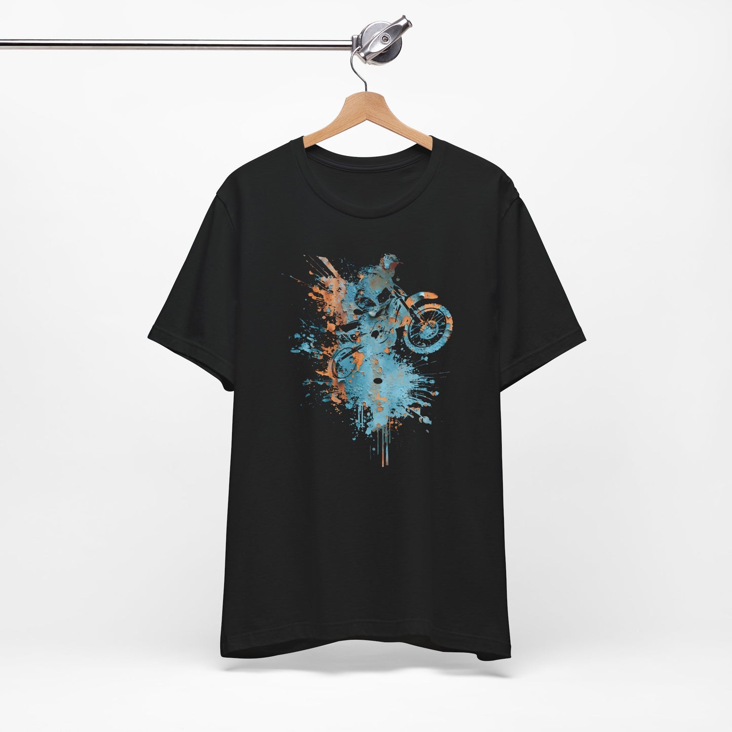 Motocross Splash Graphic Tee — Dirt Bike Rider Art T-Shirt