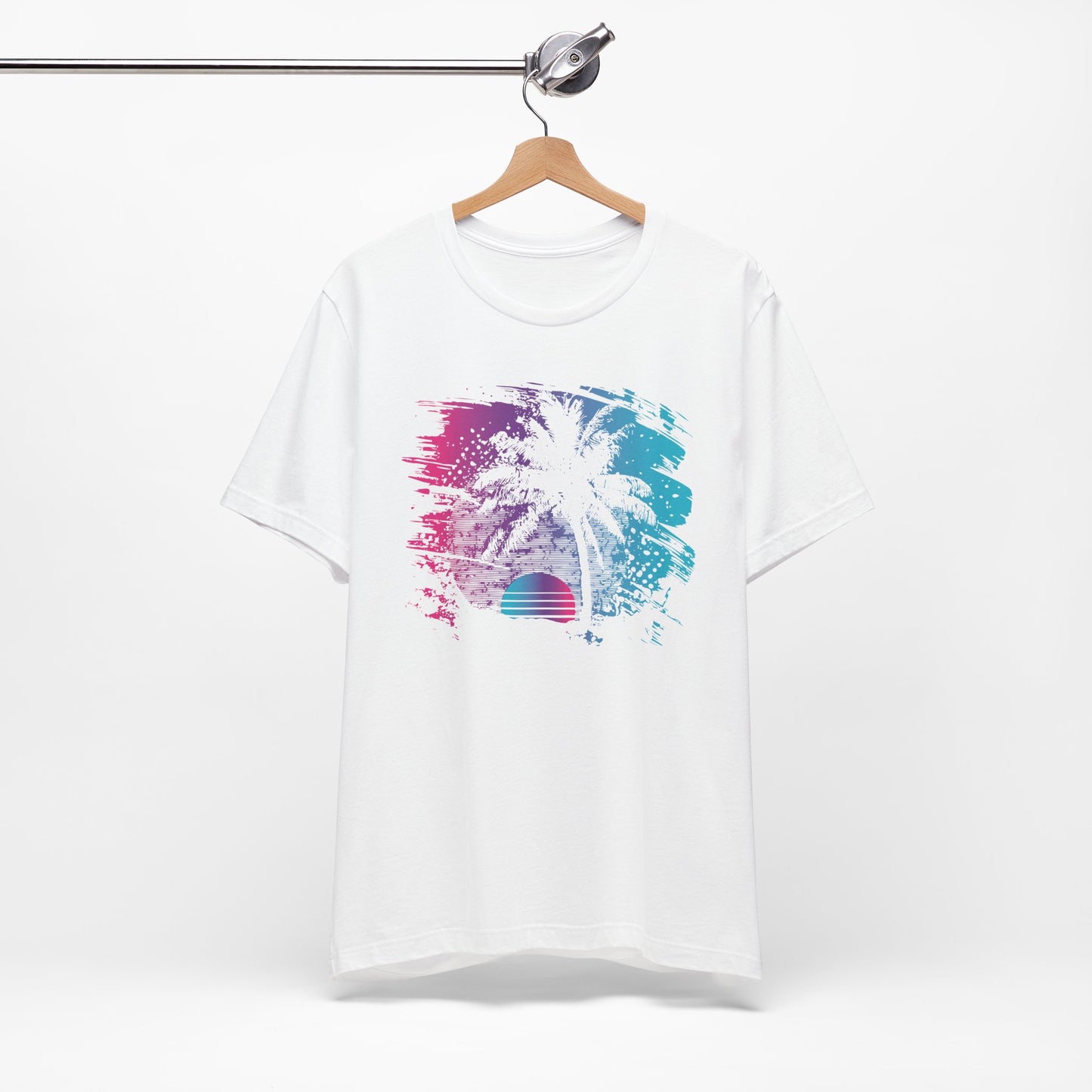 Retro Palm Sunset Tee — Vintage Beach Palm Tree T-Shirt