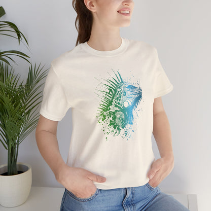 Iguana Splash T‑Shirt — Watercolor Reptile Graphic Tee