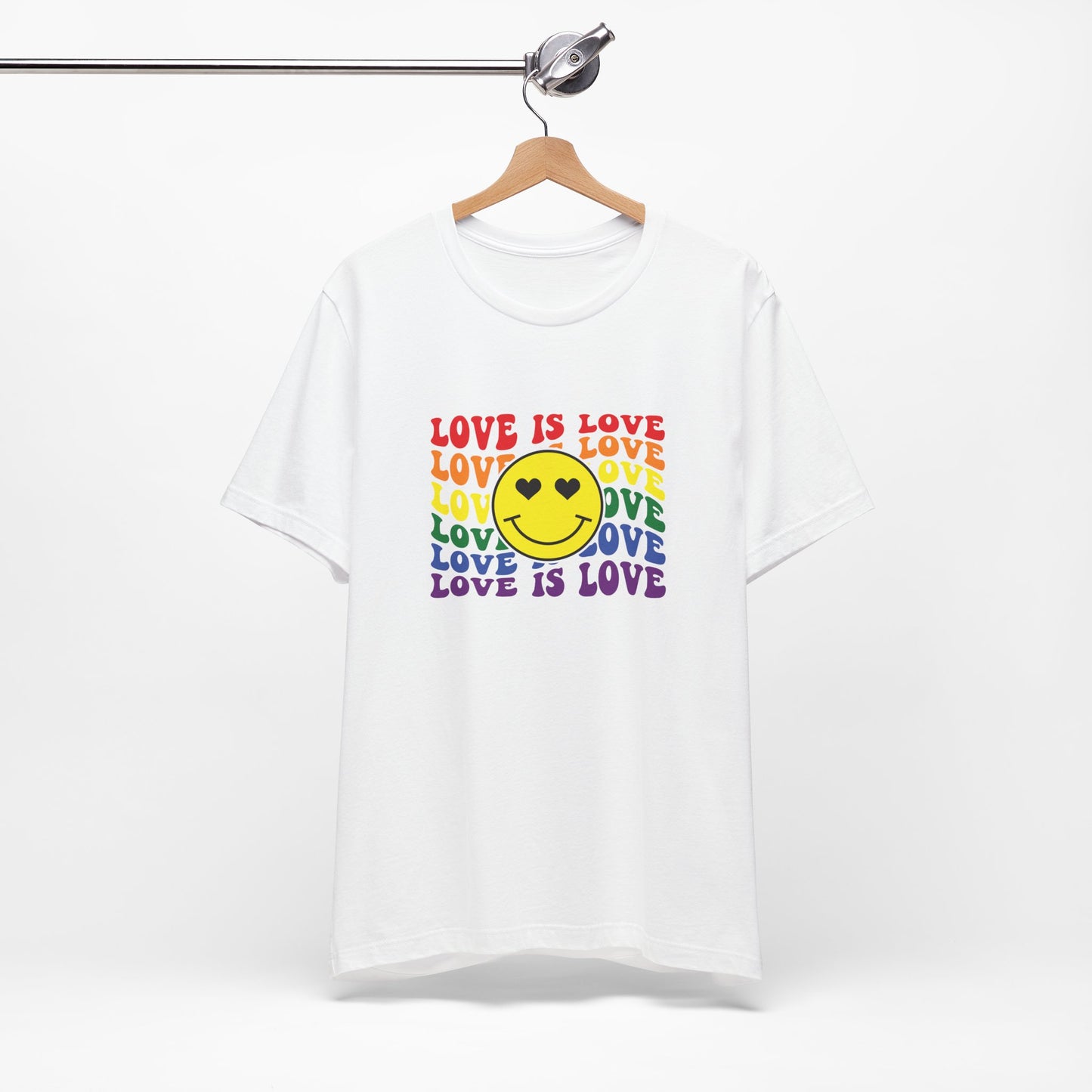Love Is Love Rainbow Smiley T-Shirt
