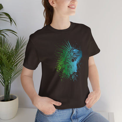 Iguana Splash T‑Shirt — Watercolor Reptile Graphic Tee