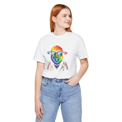 Cool Rainbow Sheep T-Shirt — Retro Sunglasses Lamb Graphic Tee