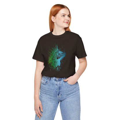 Iguana Splash T‑Shirt — Watercolor Reptile Graphic Tee