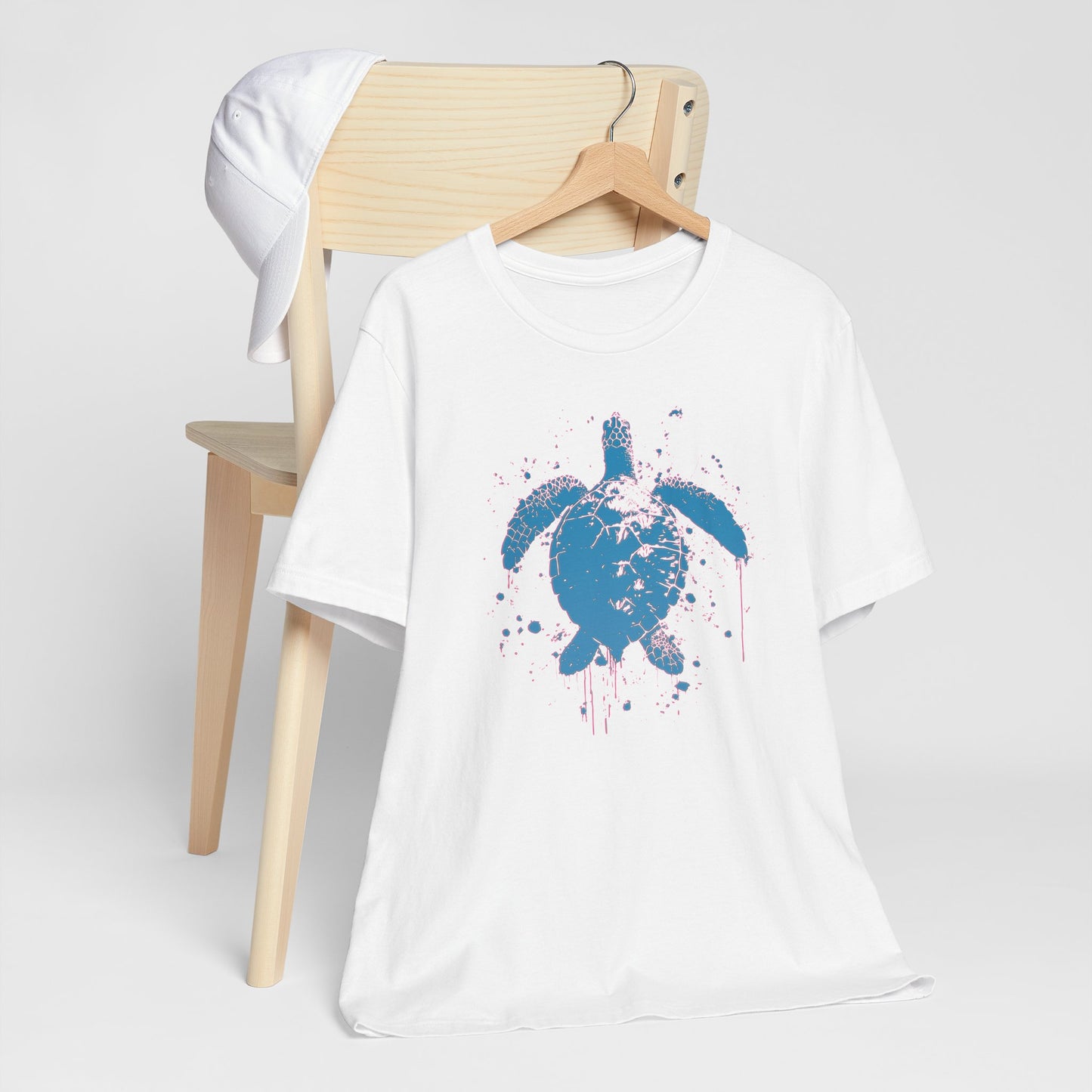 Blue Neon Sea Turtle T-Shirt — Ocean Beach Beachwear Tee