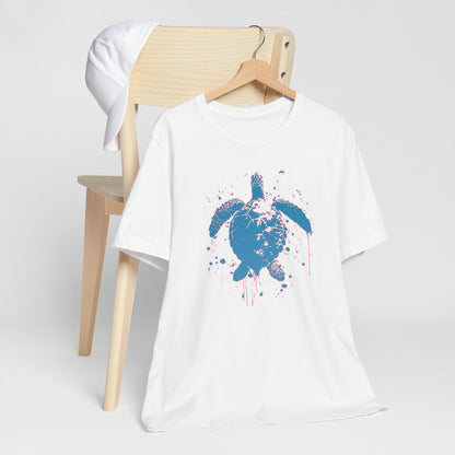 Blue Neon Sea Turtle T-Shirt — Ocean Beach Beachwear Tee