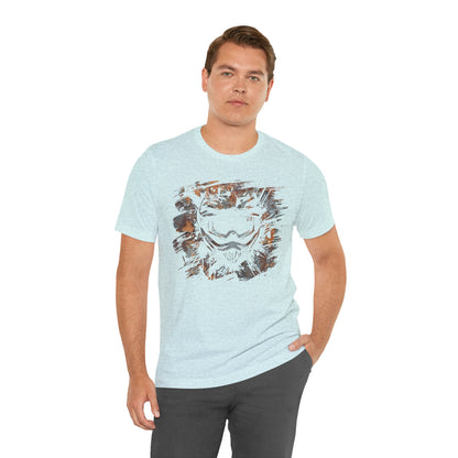 Motorcross Helmet T-Shirt — Distressed Brushstroke Animal Graphic Tee