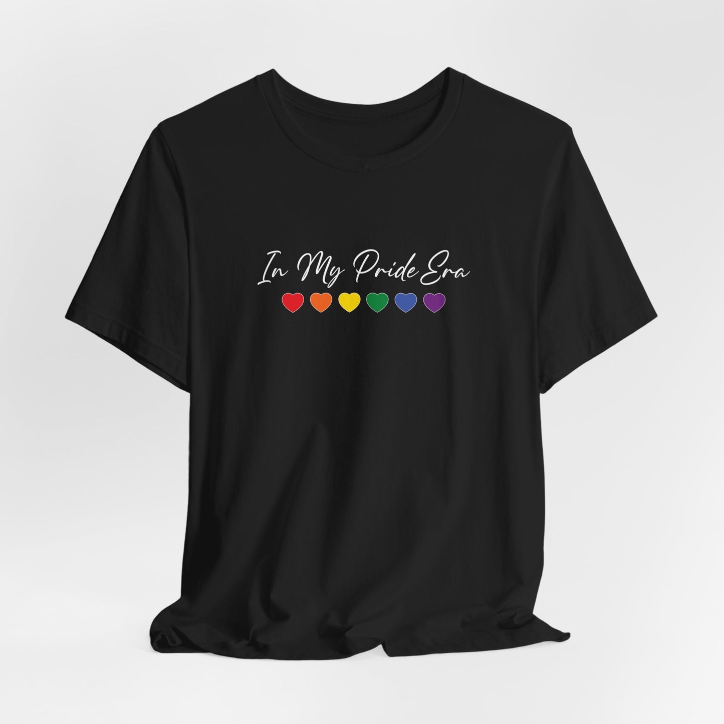 Pride Heart Tee — "In My Pride Era" Rainbow Hearts T-Shirt