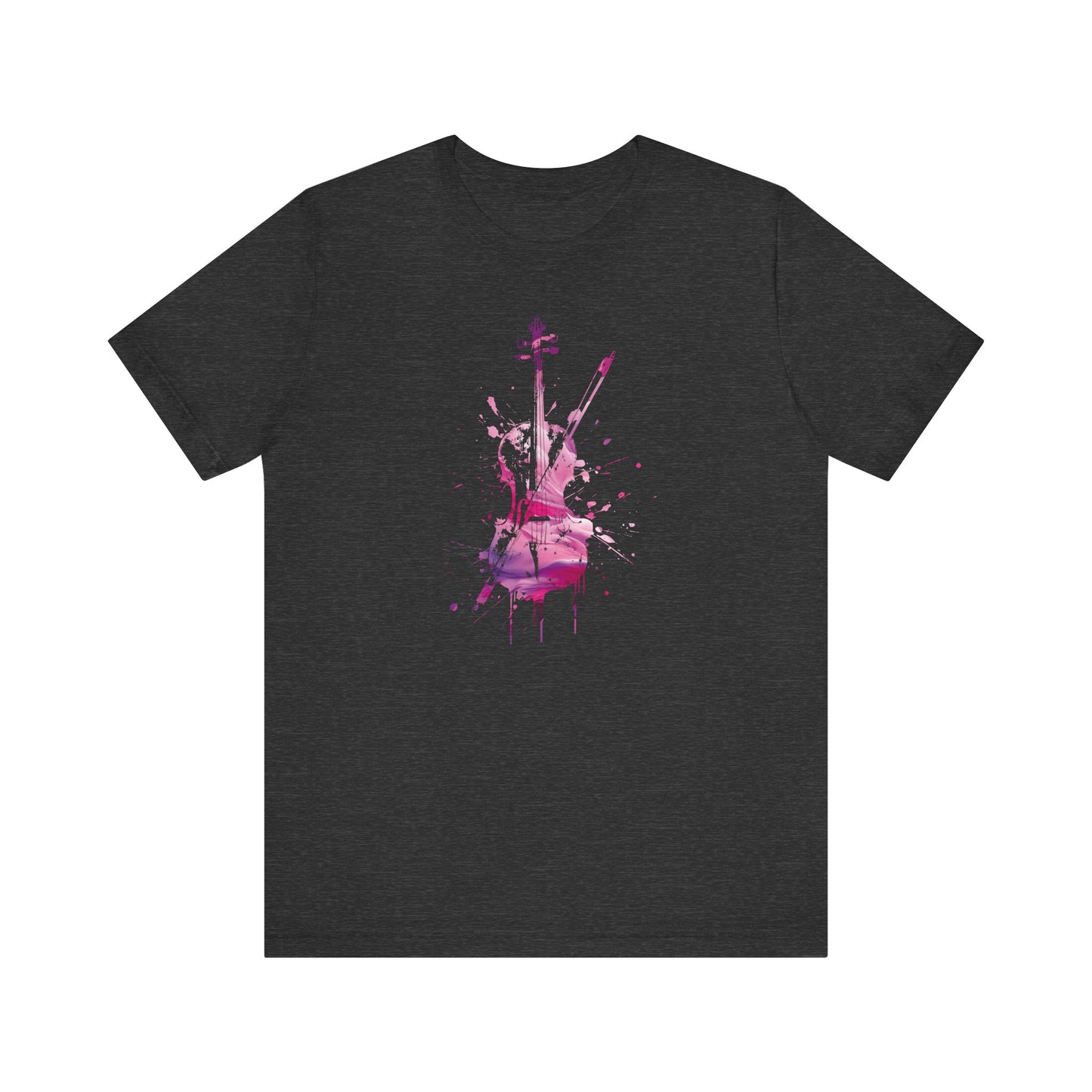 T-Shirt — Pink Watercolor Violin/Cello Graphic Tee