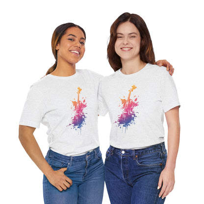 Colorful Violin Splash T-Shirt — Watercolor Musician Tee for Violinists & Music Lovers