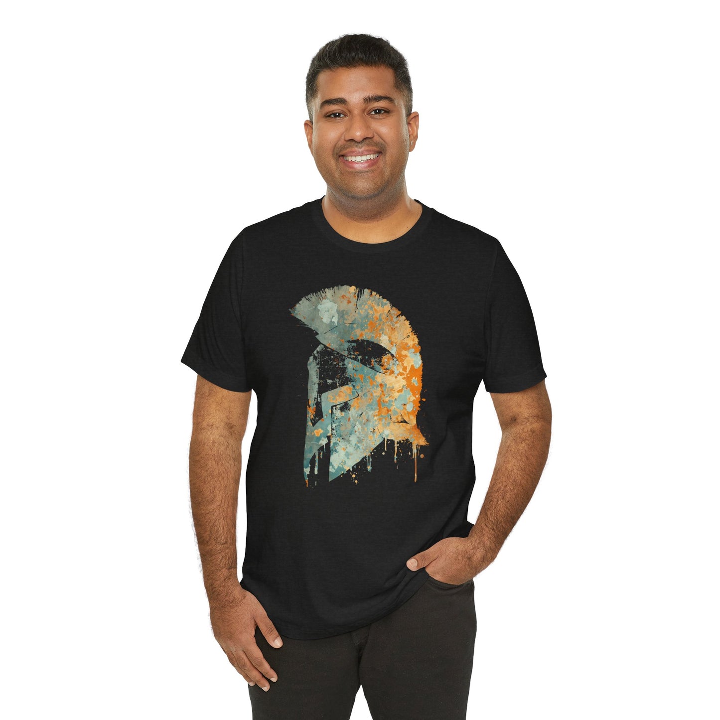 Spartan Helmet T‑Shirt — Rustic Warrior Graphic Tee