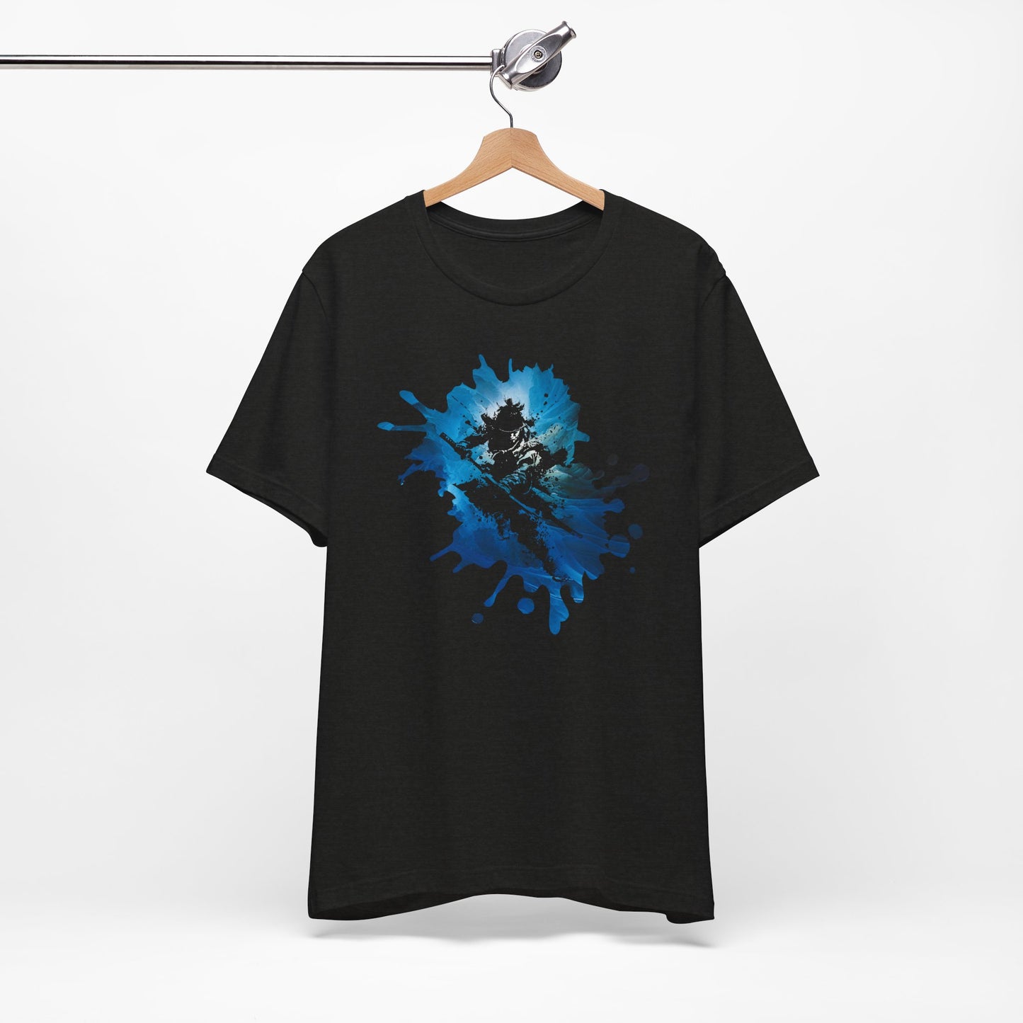 Watercolor Skateboarder T-Shirt — Blue Splash Graphic Tee