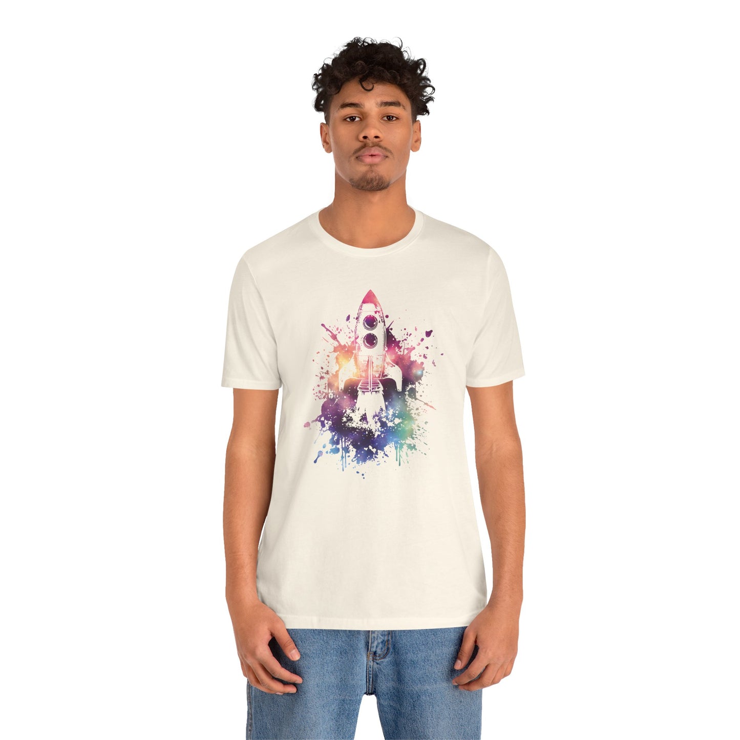 Rocket Ship T-Shirt — Colorful Space Launch Graphic Tee