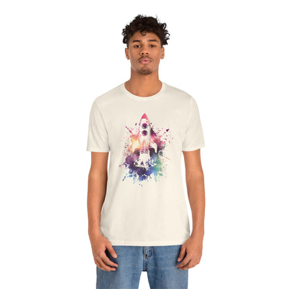 Rocket Ship T-Shirt — Colorful Space Launch Graphic Tee