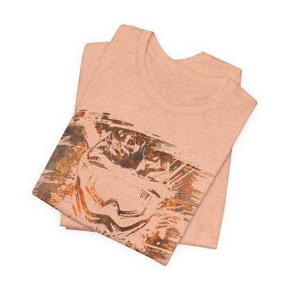Motorcross Helmet T-Shirt — Distressed Brushstroke Animal Graphic Tee
