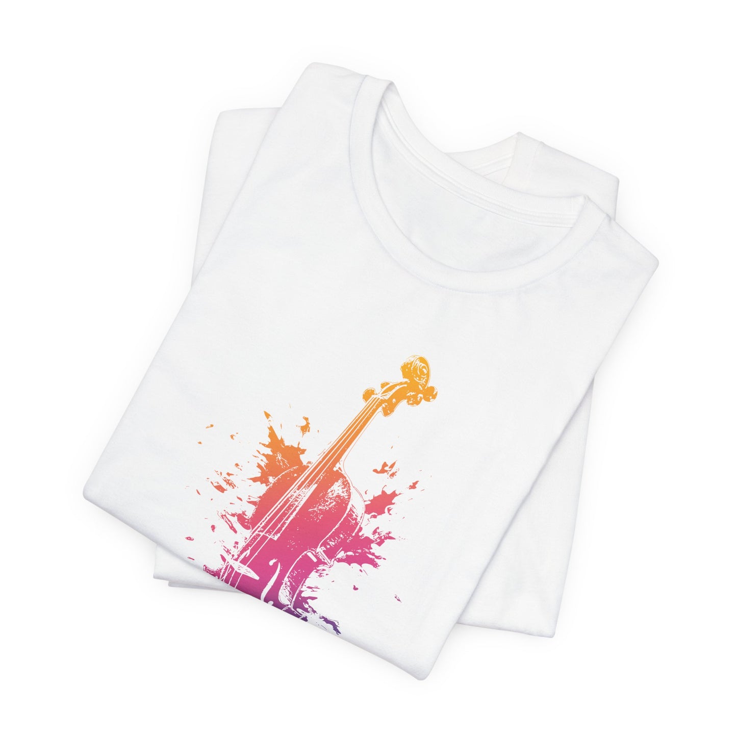 Colorful Violin Splash T-Shirt — Watercolor Musician Tee for Violinists & Music Lovers