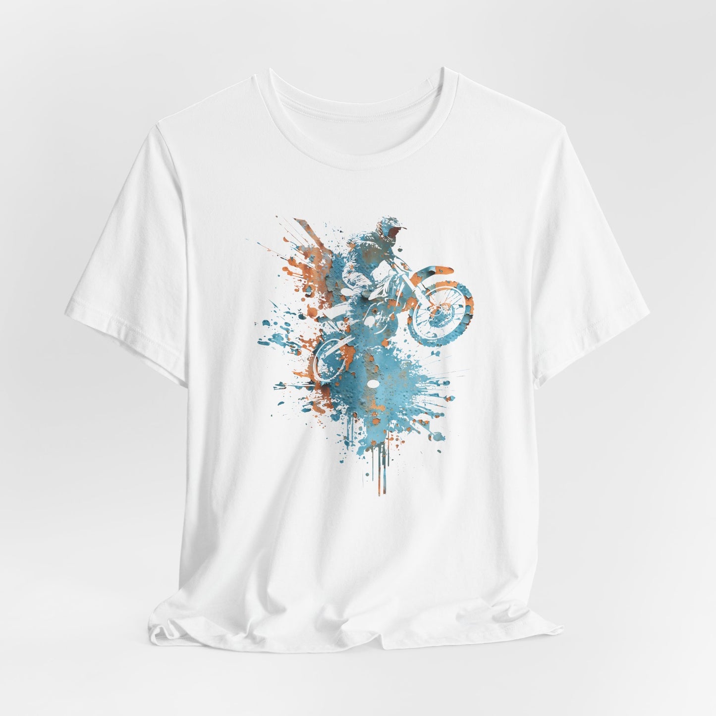 Motocross Splash Graphic Tee — Dirt Bike Rider Art T-Shirt