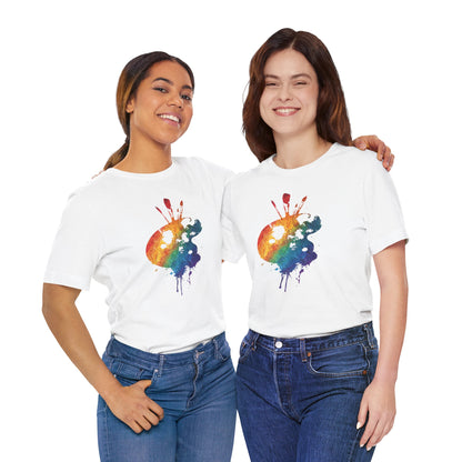 Watercolor Paint Palette T-Shirt — Rainbow Artist Tee