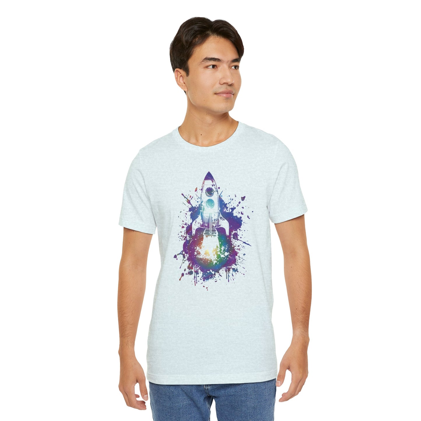 Rocket Ship T-Shirt — Colorful Space Launch Graphic Tee