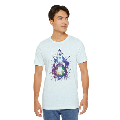 Rocket Ship T-Shirt — Colorful Space Launch Graphic Tee