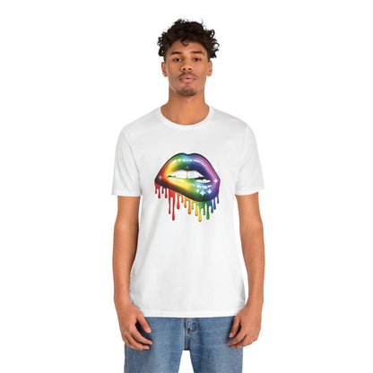 Rainbow Drip Lips T-Shirt — Pride Graphic Tee