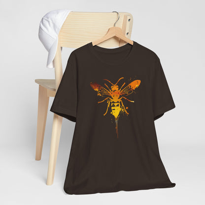 Sting Like a Bee Graphic Tee — Orange Watercolor Bee Shirt