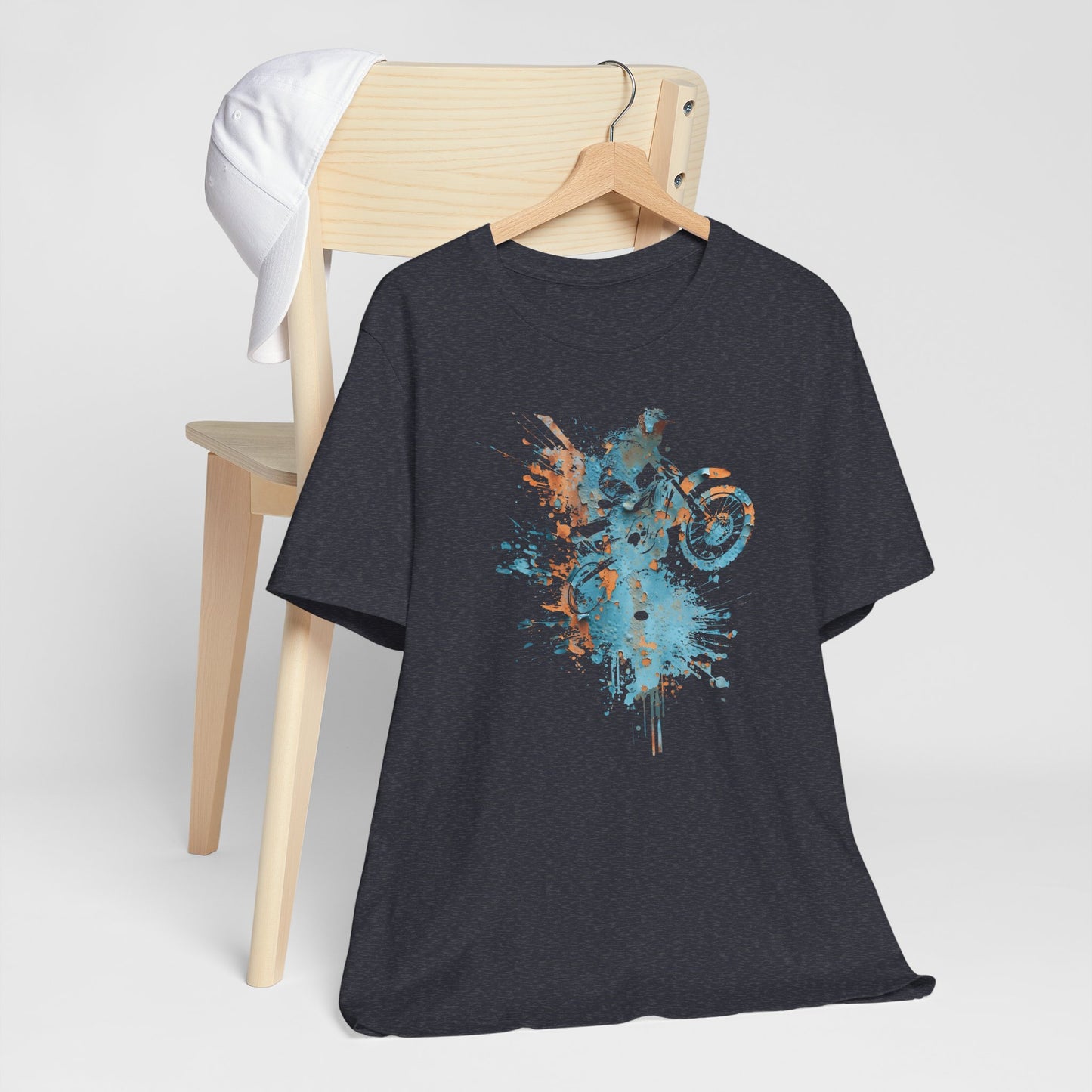 Motocross Splash Graphic Tee — Dirt Bike Rider Art T-Shirt