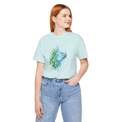 Iguana Splash T‑Shirt — Watercolor Reptile Graphic Tee