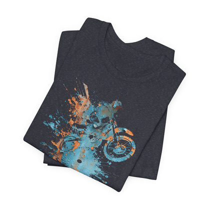 Motocross Splash Graphic Tee — Dirt Bike Rider Art T-Shirt
