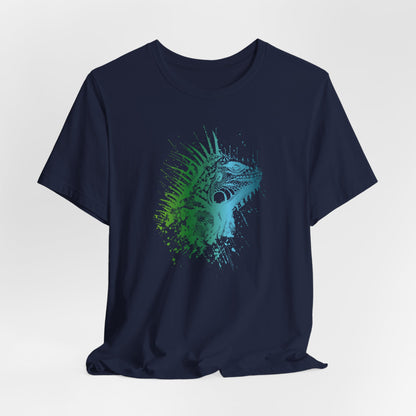 Iguana Splash T‑Shirt — Watercolor Reptile Graphic Tee