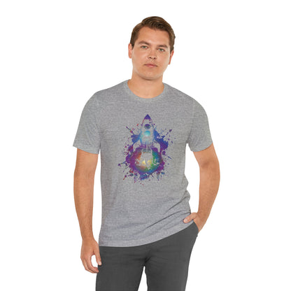 Rocket Ship T-Shirt — Colorful Space Launch Graphic Tee