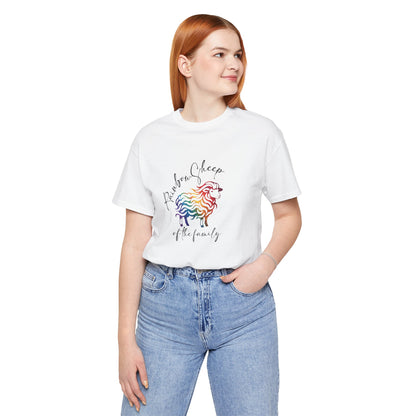 Rainbow Sheep T-Shirt — "Rainbow Sheep of the Family" Cute Pastel Graphic Tee