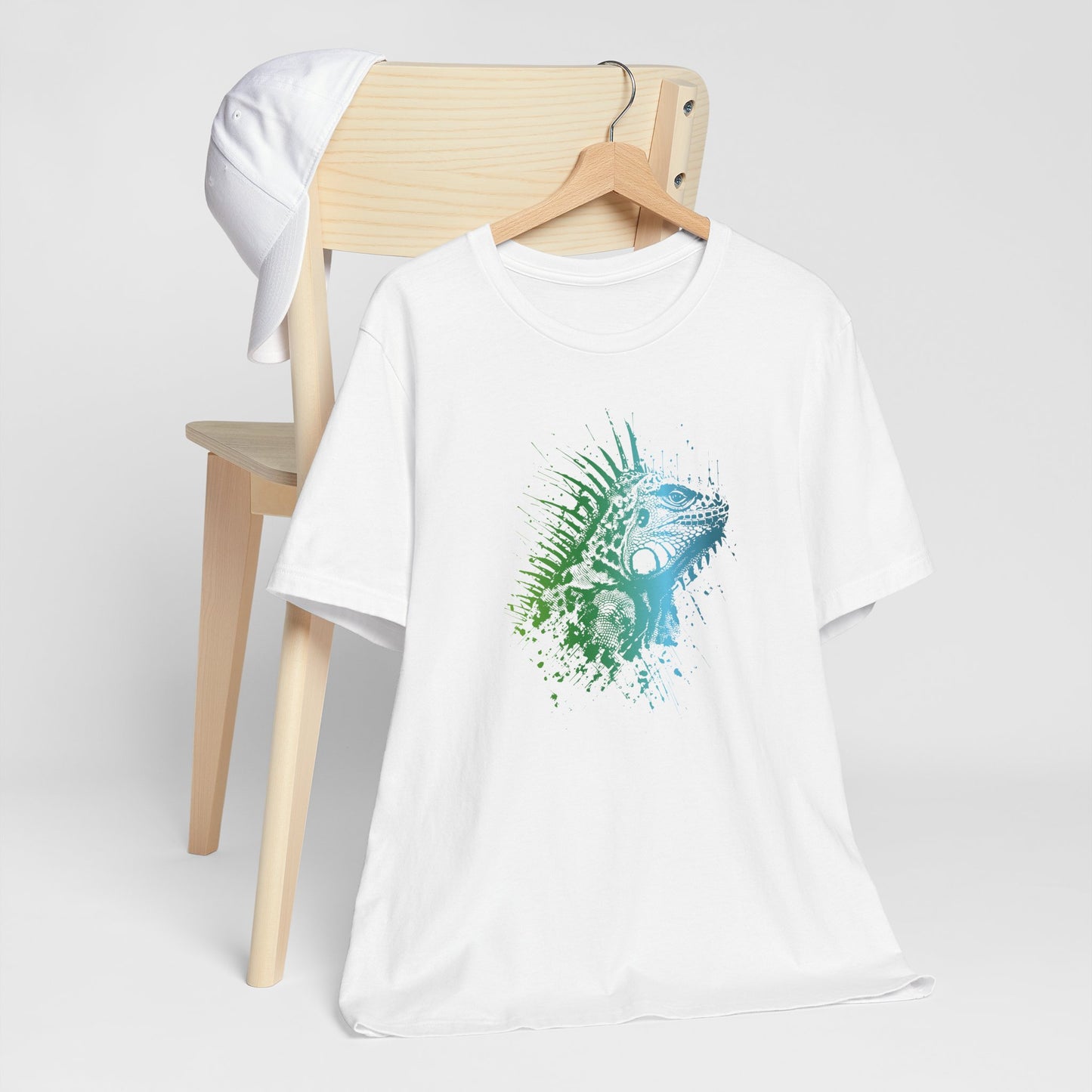 Iguana Splash T‑Shirt — Watercolor Reptile Graphic Tee