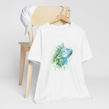 Iguana Splash T‑Shirt — Watercolor Reptile Graphic Tee