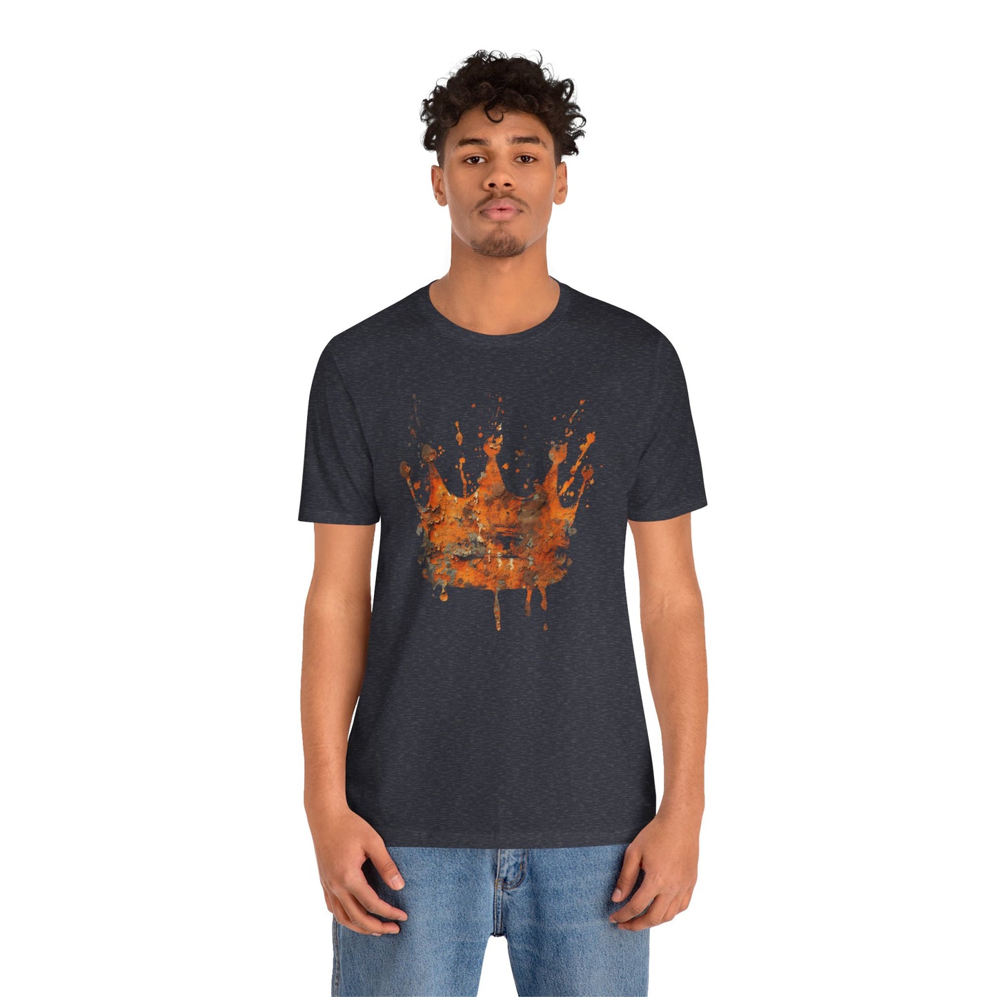 Weathered Kingdom T-Shirt — Watercolor Drip King Crown Graphic Tee