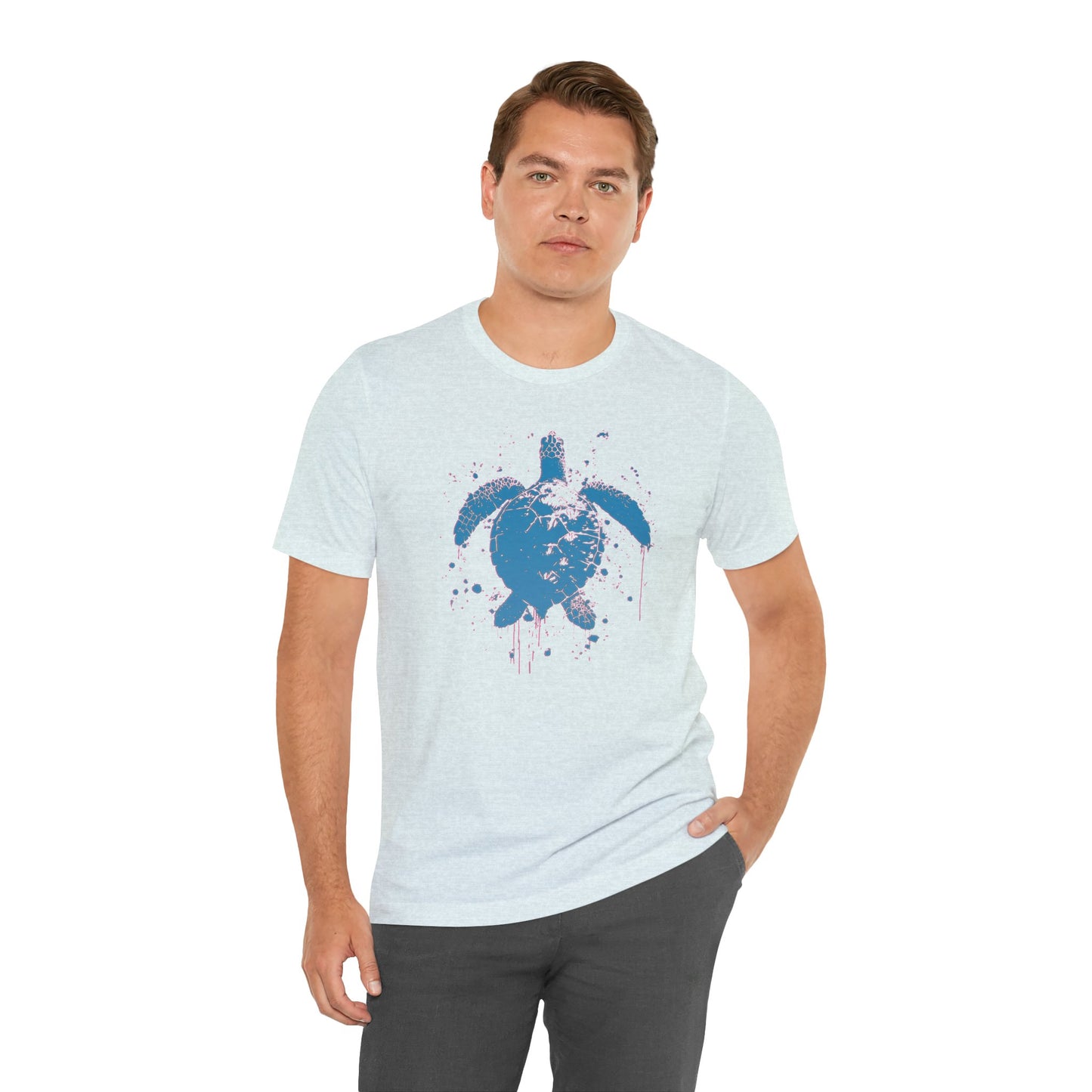 Blue Neon Sea Turtle T-Shirt — Ocean Beach Beachwear Tee