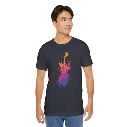 Colorful Violin Splash T-Shirt — Watercolor Musician Tee for Violinists & Music Lovers