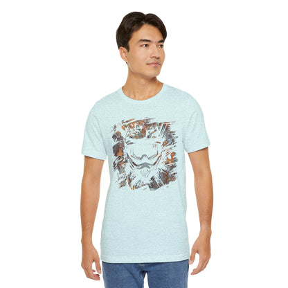 Motorcross Helmet T-Shirt — Distressed Brushstroke Animal Graphic Tee