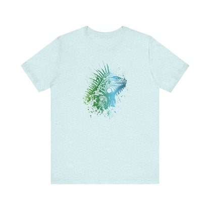 Iguana Splash T‑Shirt — Watercolor Reptile Graphic Tee