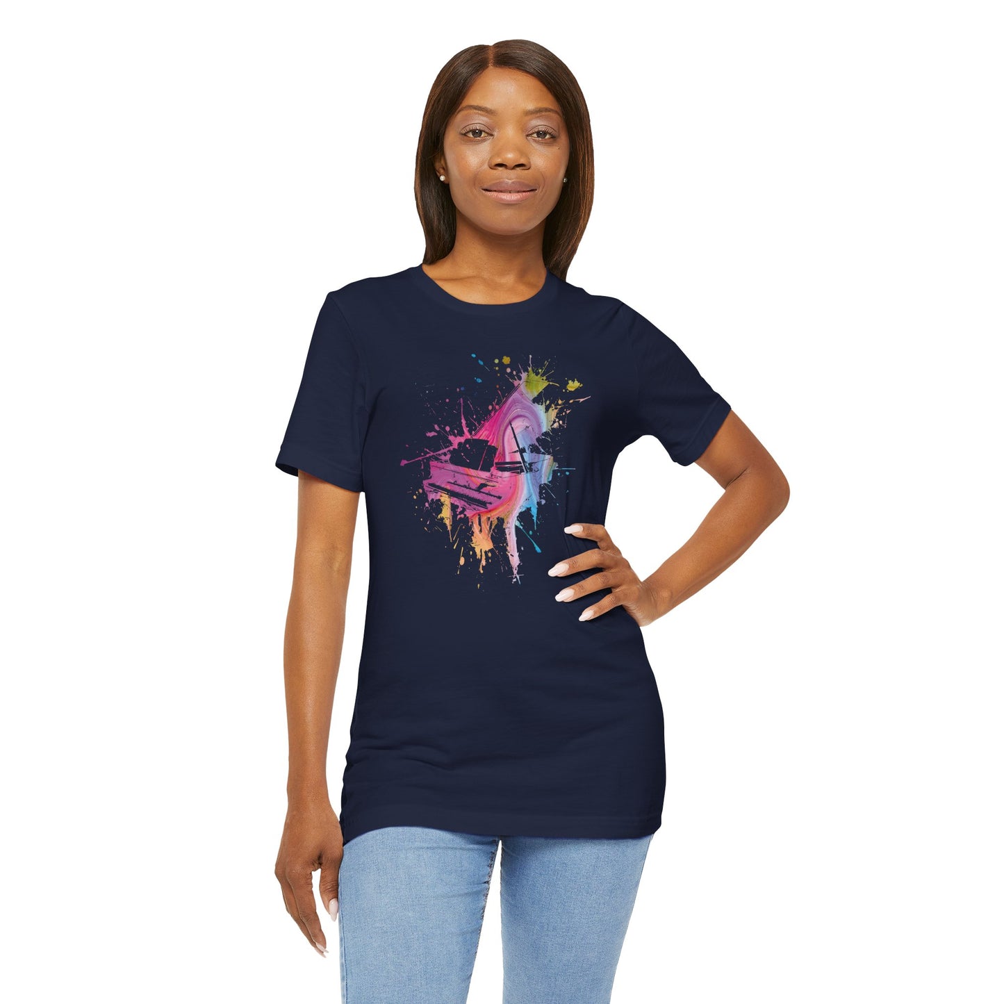 Play me to the Moon T‑Shirt — Colorful Music Lover Tee