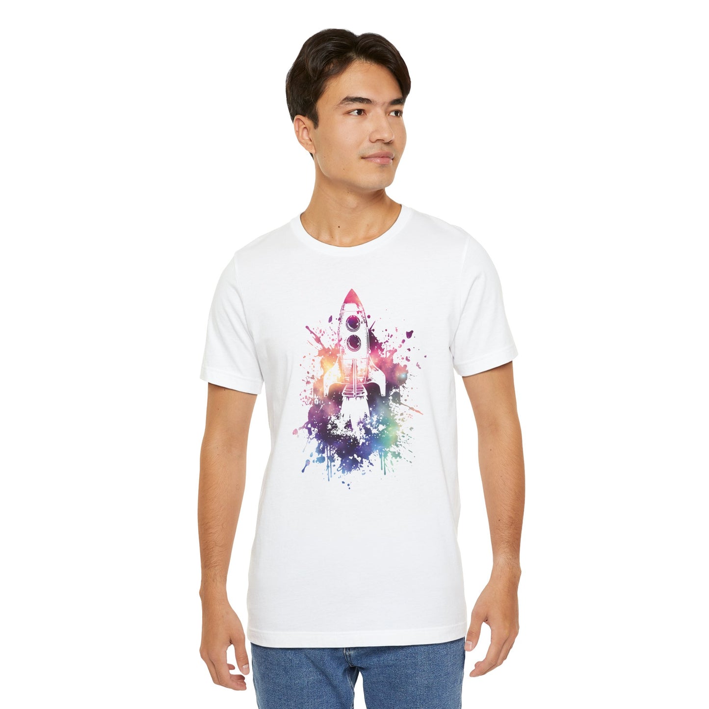 Rocket Ship T-Shirt — Colorful Space Launch Graphic Tee