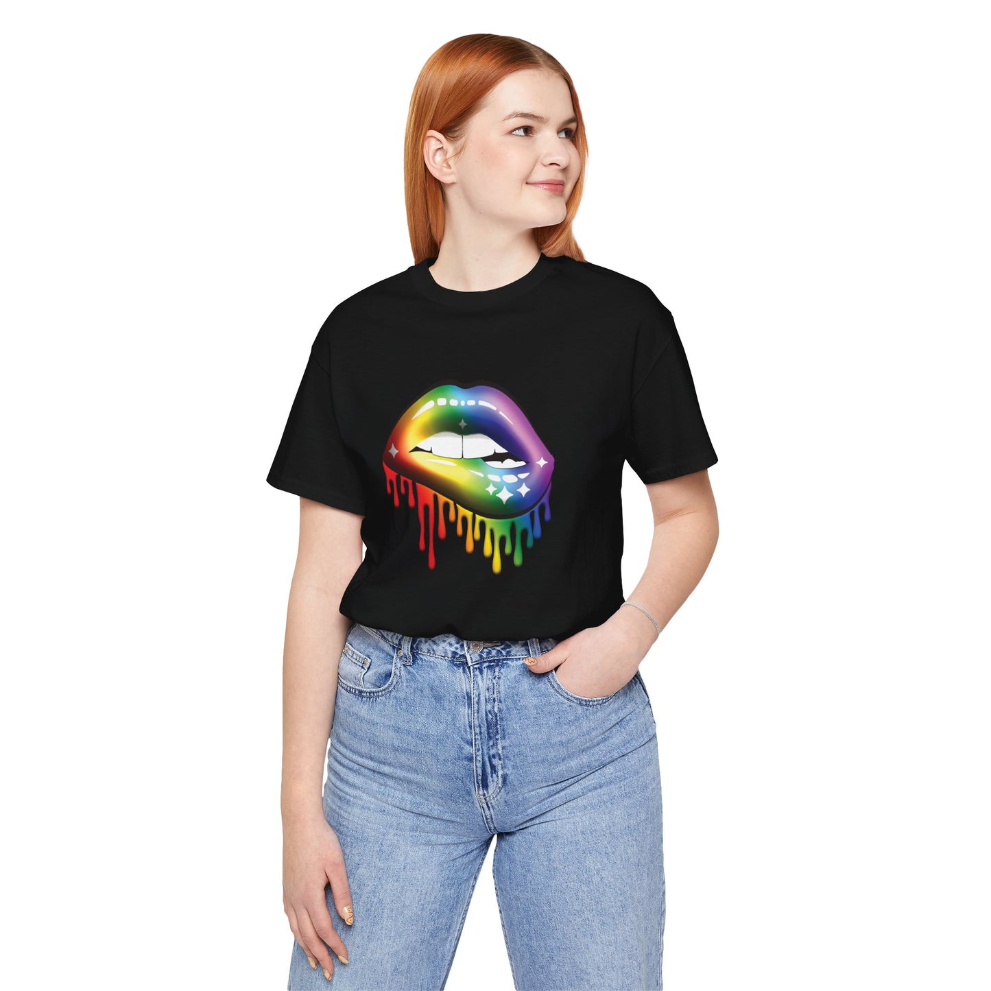 Rainbow Drip Lips T-Shirt — Pride Graphic Tee