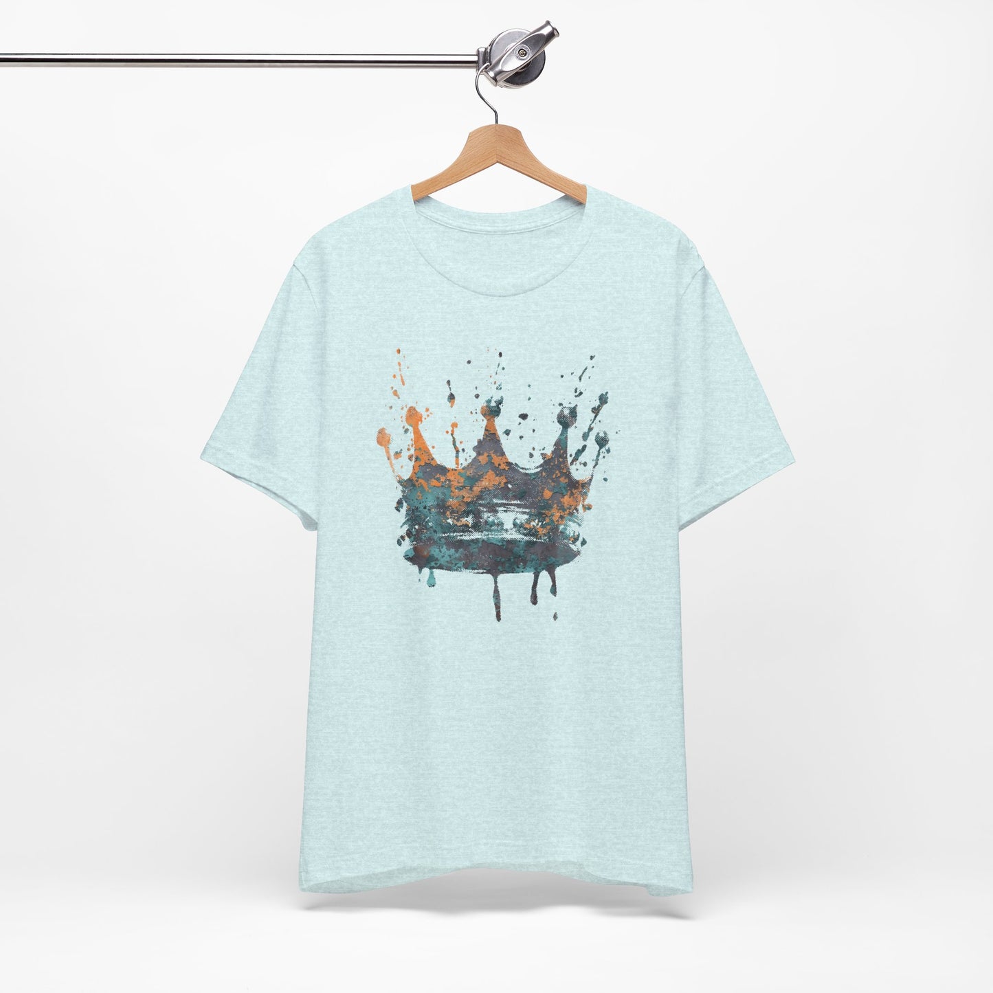 Weathered Kingdom T-Shirt — Watercolor Drip King Crown Graphic Tee